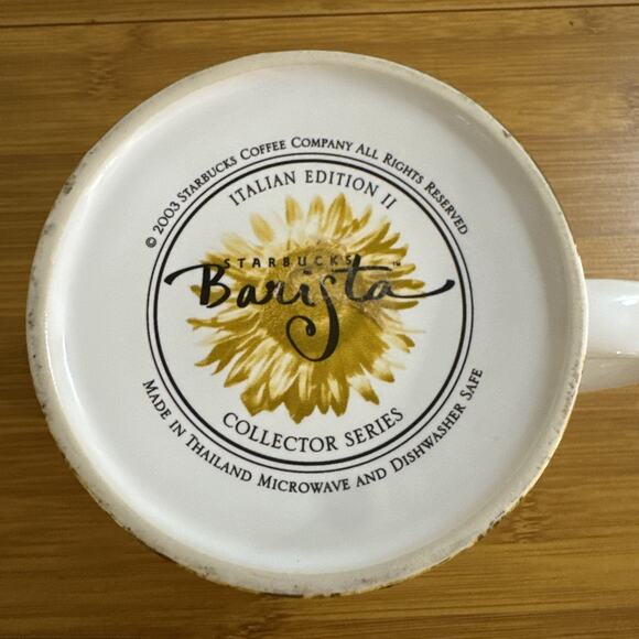 2003 Starbucks Barista Tuscany Coffee Mug/Cup La Dolce Vita Italian Edition II - Picture 6 of 6